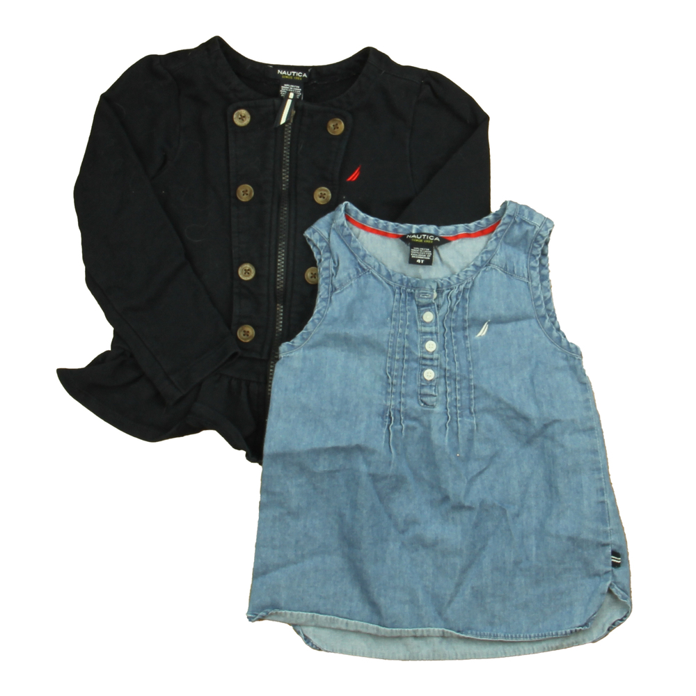 Nautica Girls Navy | Blue Apparel Sets size: 4T